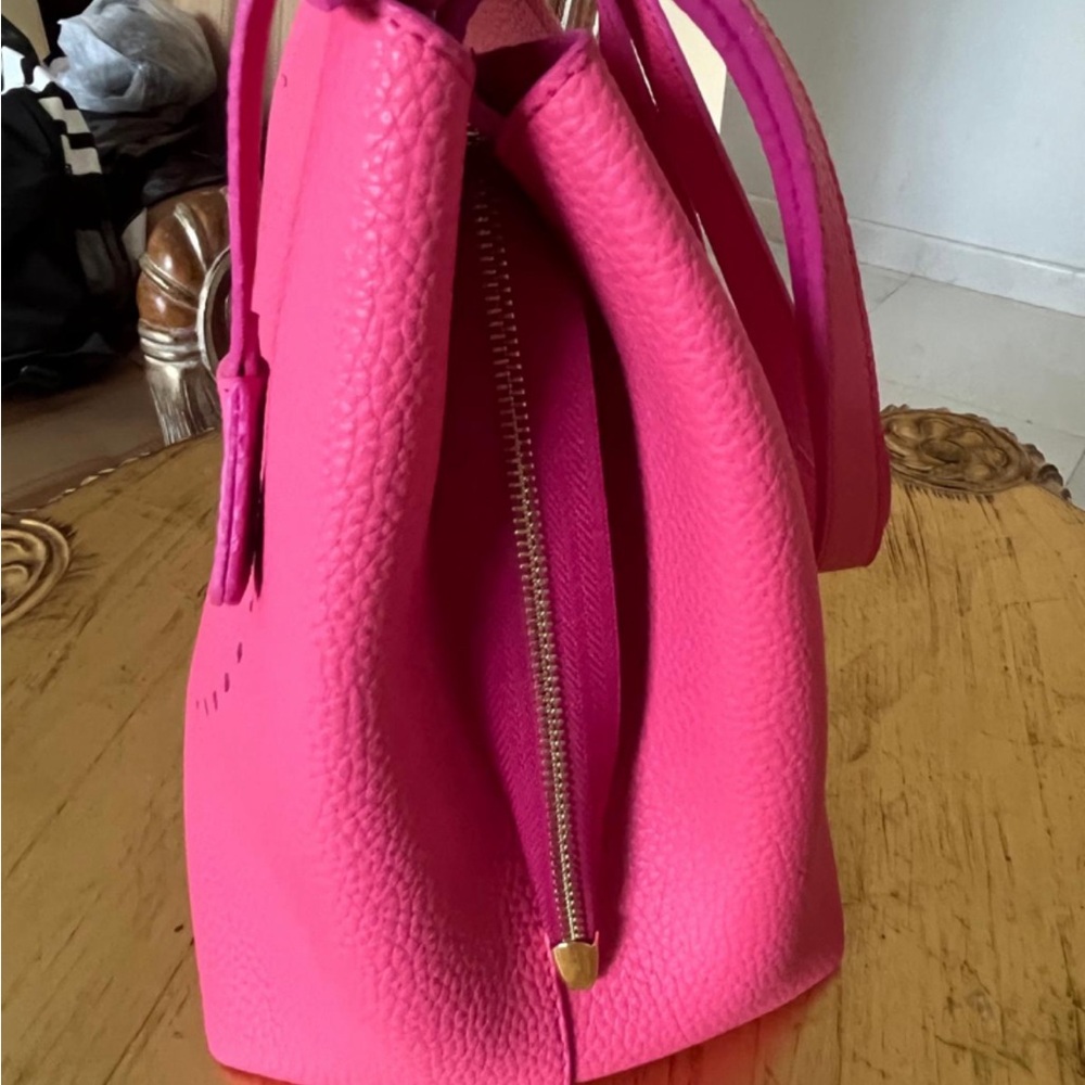 Leather pink  women bag - Picture 3 of 11
